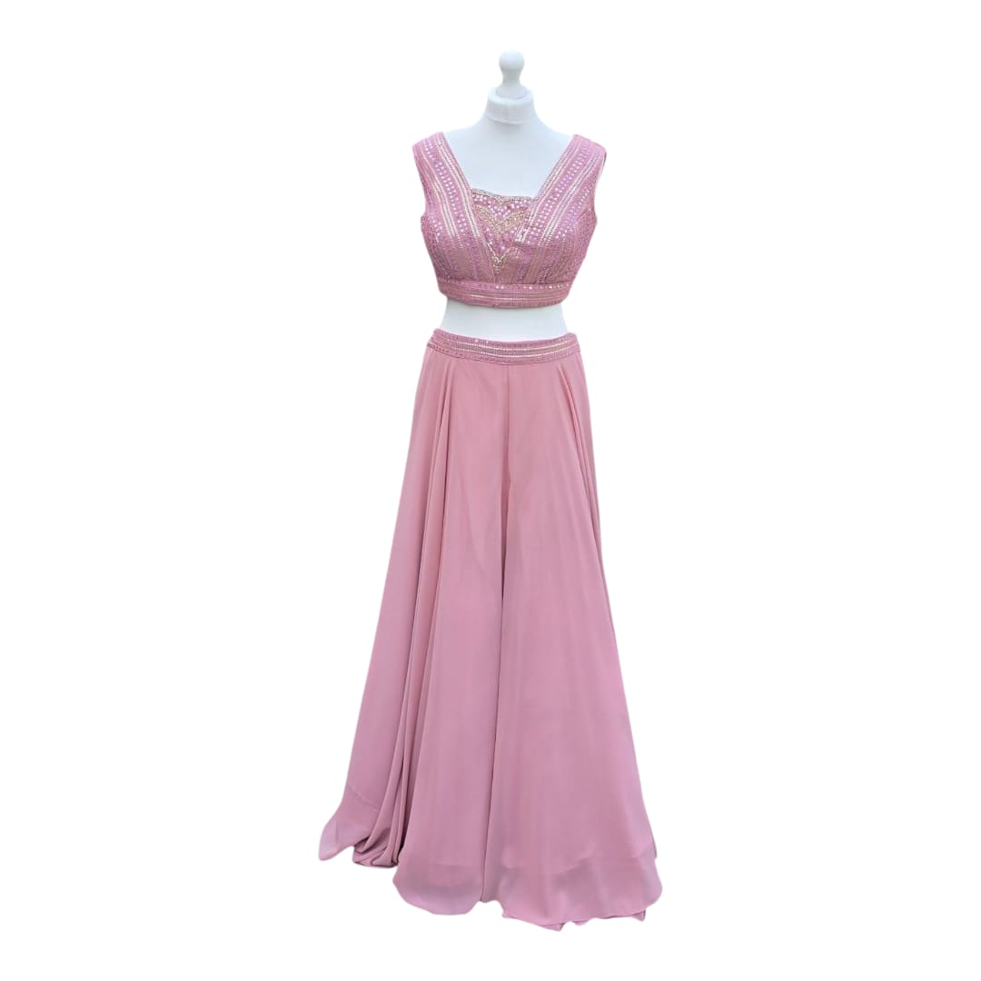 Light Dusty Pink Georgette Palazzo
