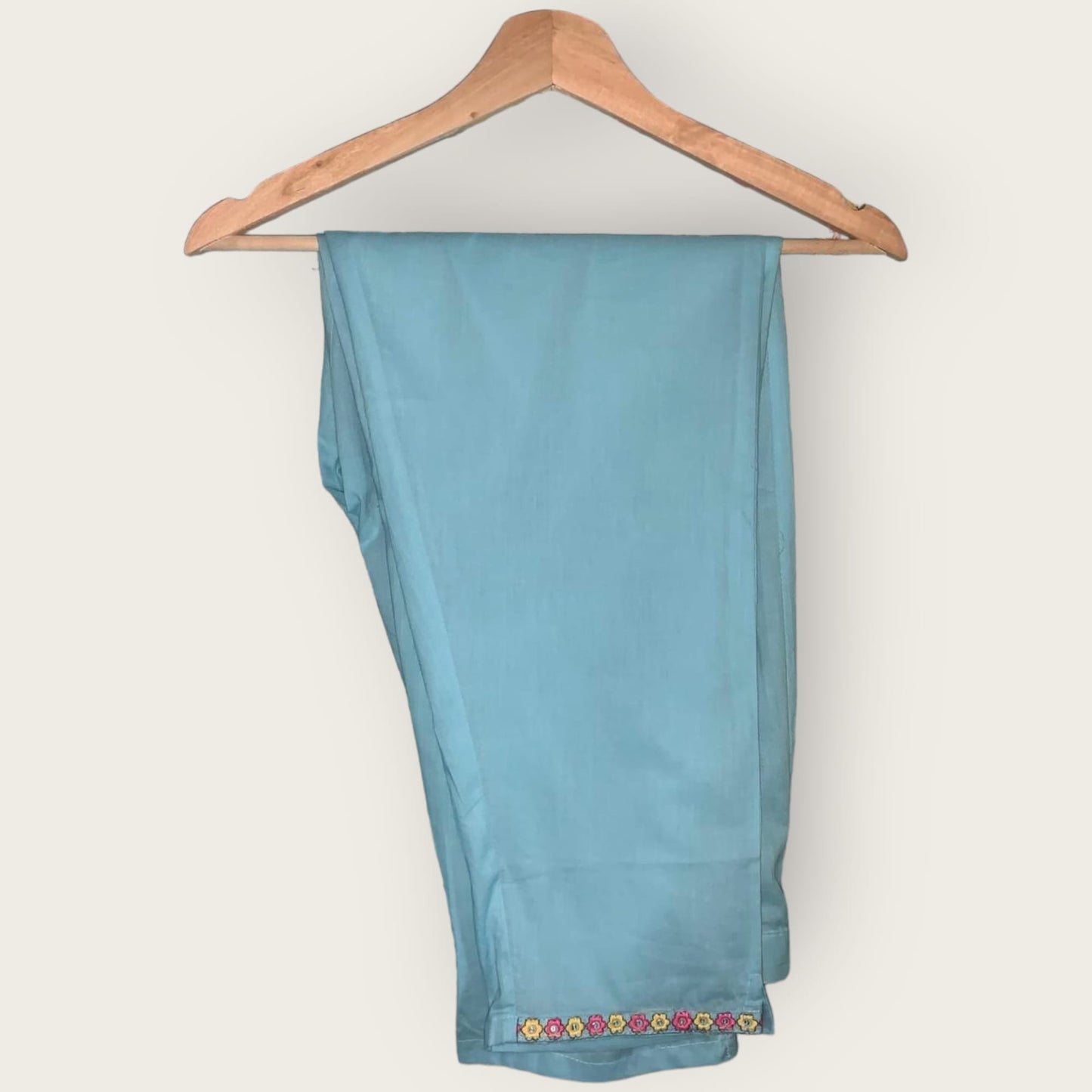 Light Blue Cotton Anarkali Suit