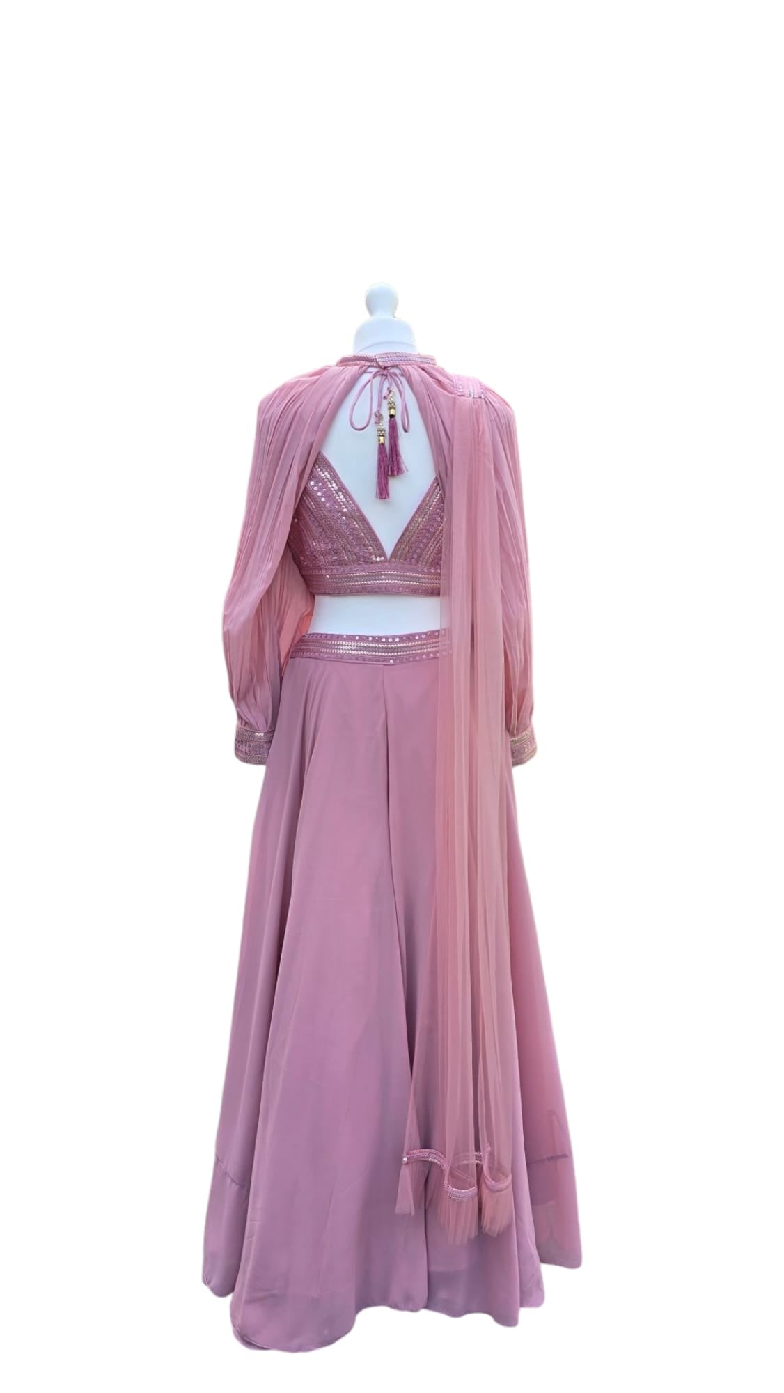 Light Olive Green Georgette Palazzo