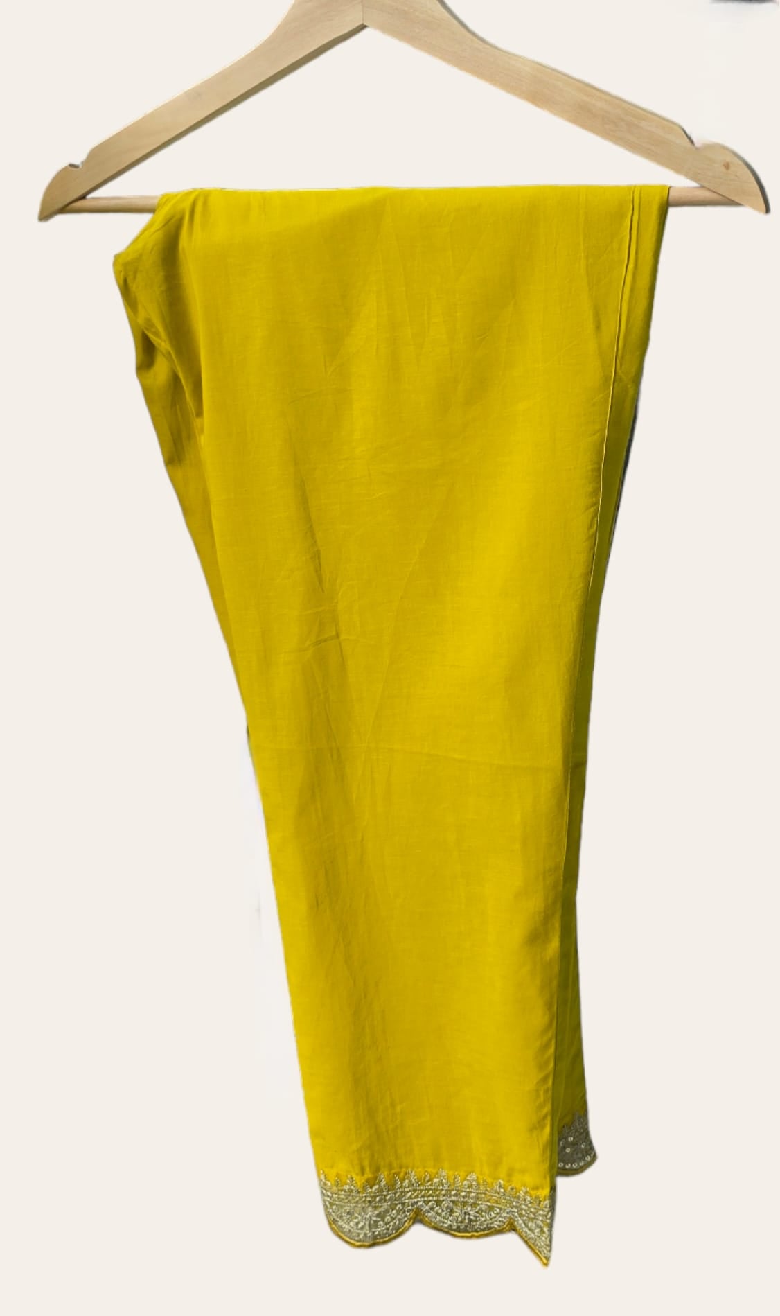 Light Mustard Organza Anarkali suit