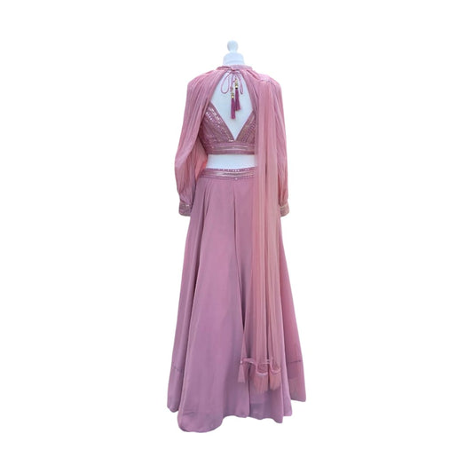 Light Dusty Pink Georgette Palazzo