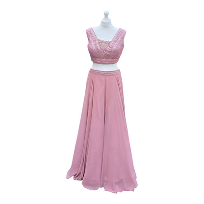 Light Dusty Pink Georgette Palazzo