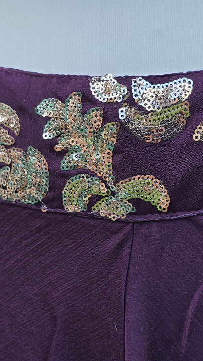 Aubergine Purple Halter Neck Palazzo