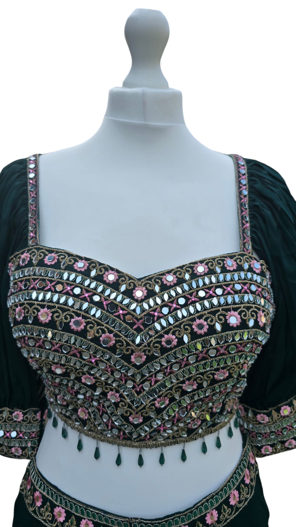 Dark green Georgette Palazzo