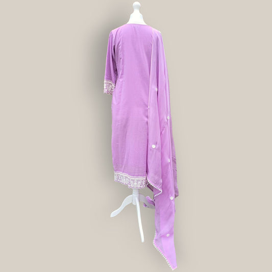 Mauve Cotton Suit