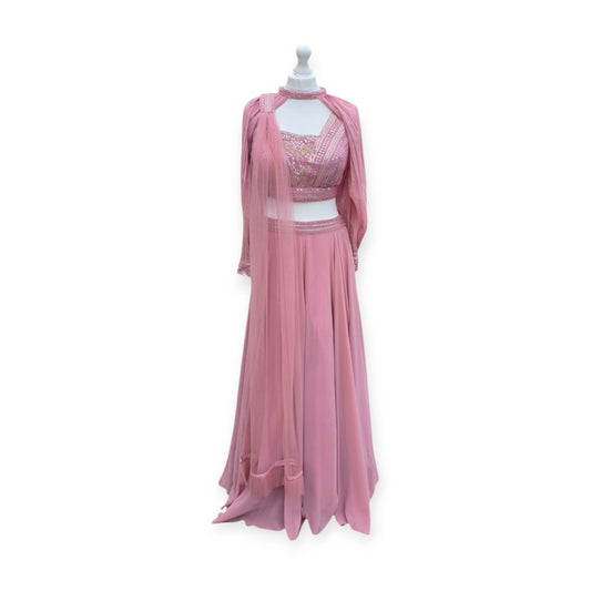 Light Dusty Pink Georgette Palazzo